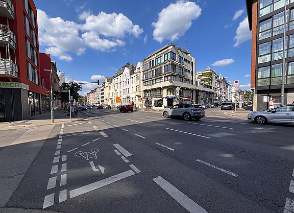 Wilhelmstraße Blick von Gottfriedstraße auf Kaiserplatz, 2026 Blick auf die Wilhelmstraße, Richtung Kaiserplatz von der Gottfriedstraße