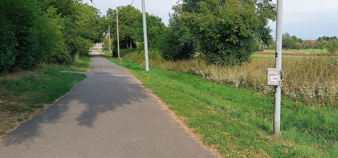 Radverkehrszähler am Randweg in Leinfelden Radverkehrszähler am Randweg in Leinfelden
