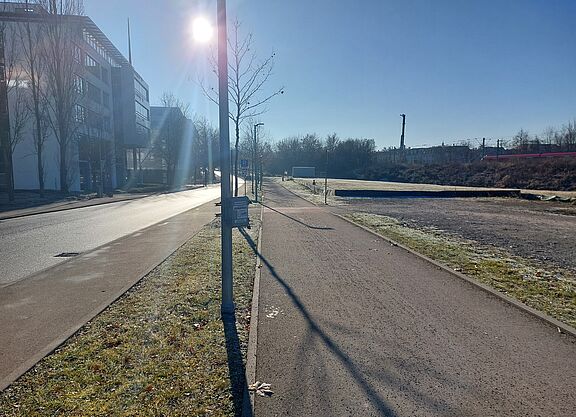 Radverkehrszähler an der Max-Lang-Straße