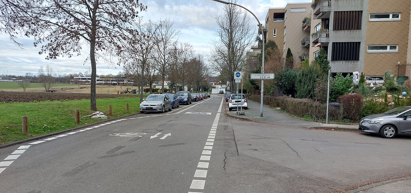Testfahrradstraße Goldäckerstraße