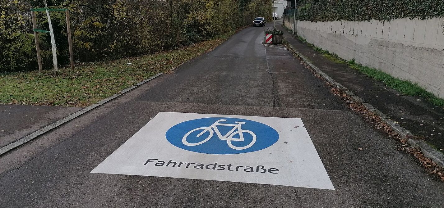 Fahrradstraße Karl-Kübler-Straße (Beginn bei Rappenstr.) Fahrradstraße Karl-Kübler-Straße (Beginn bei Rappenstr.)