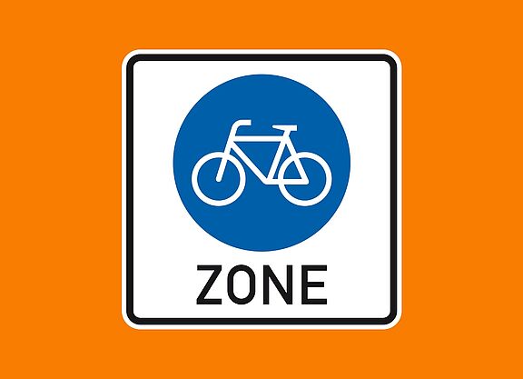 Verkehrszeichen Fahrradzone